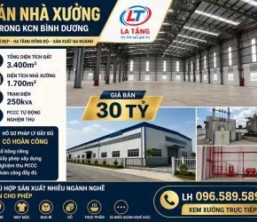 Bán nhà xưởng trong KCN Bình Dương Cũ HCM 