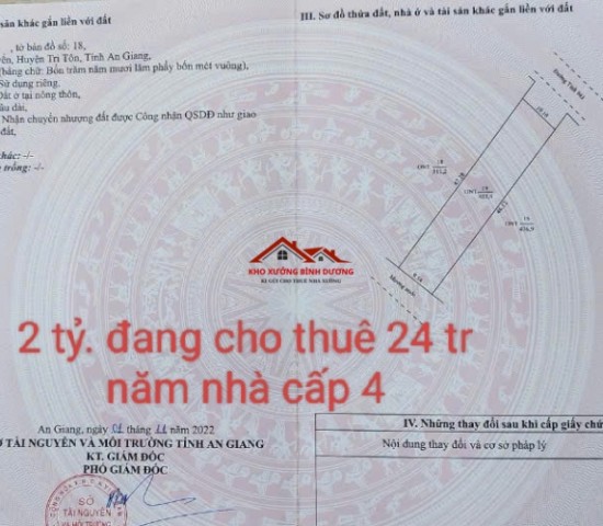 Bán đất tri tôn và thoại sơn An Giang